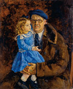 Автопортрет с внучкой (Маргот). 1943